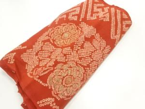 アンティーク　絞り花模様刺繍羽織洗い張り